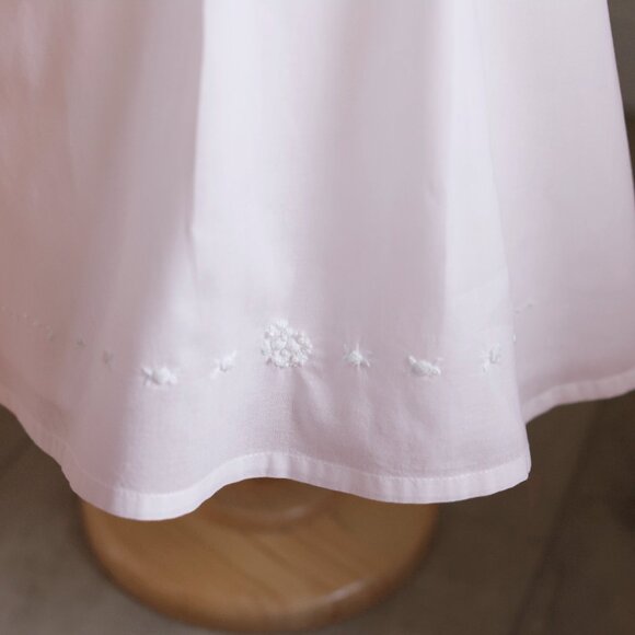 Strasburg Pink Heirloom 100% Cotton Gown Pearl Hand Embroidery 12 Month Perfect - Picture 3 of 5
